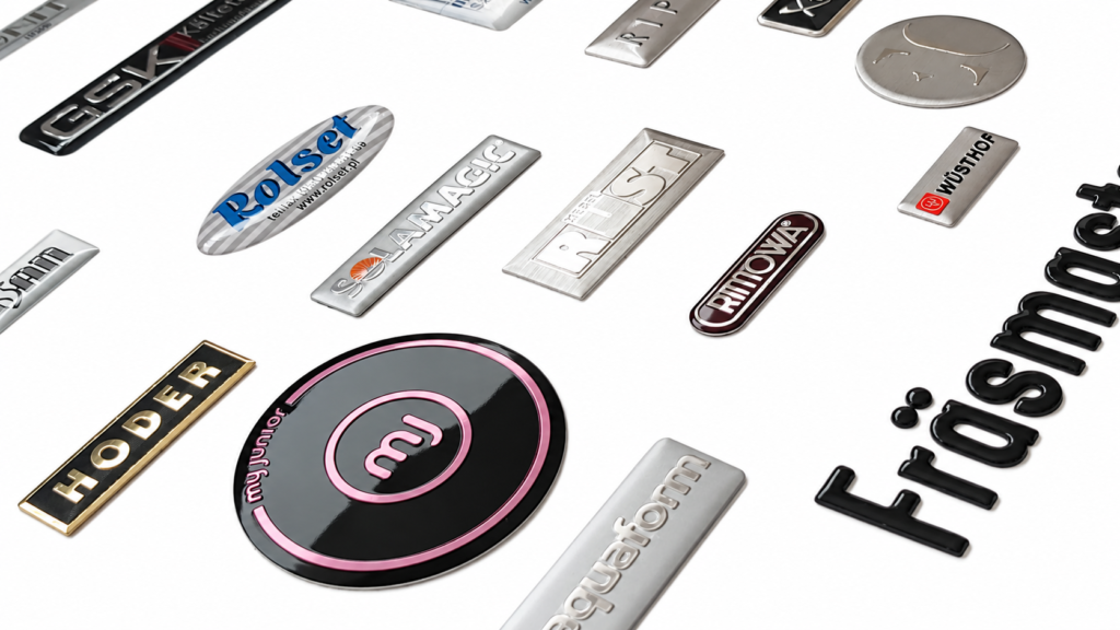 naklejki aluminiowe produktowe